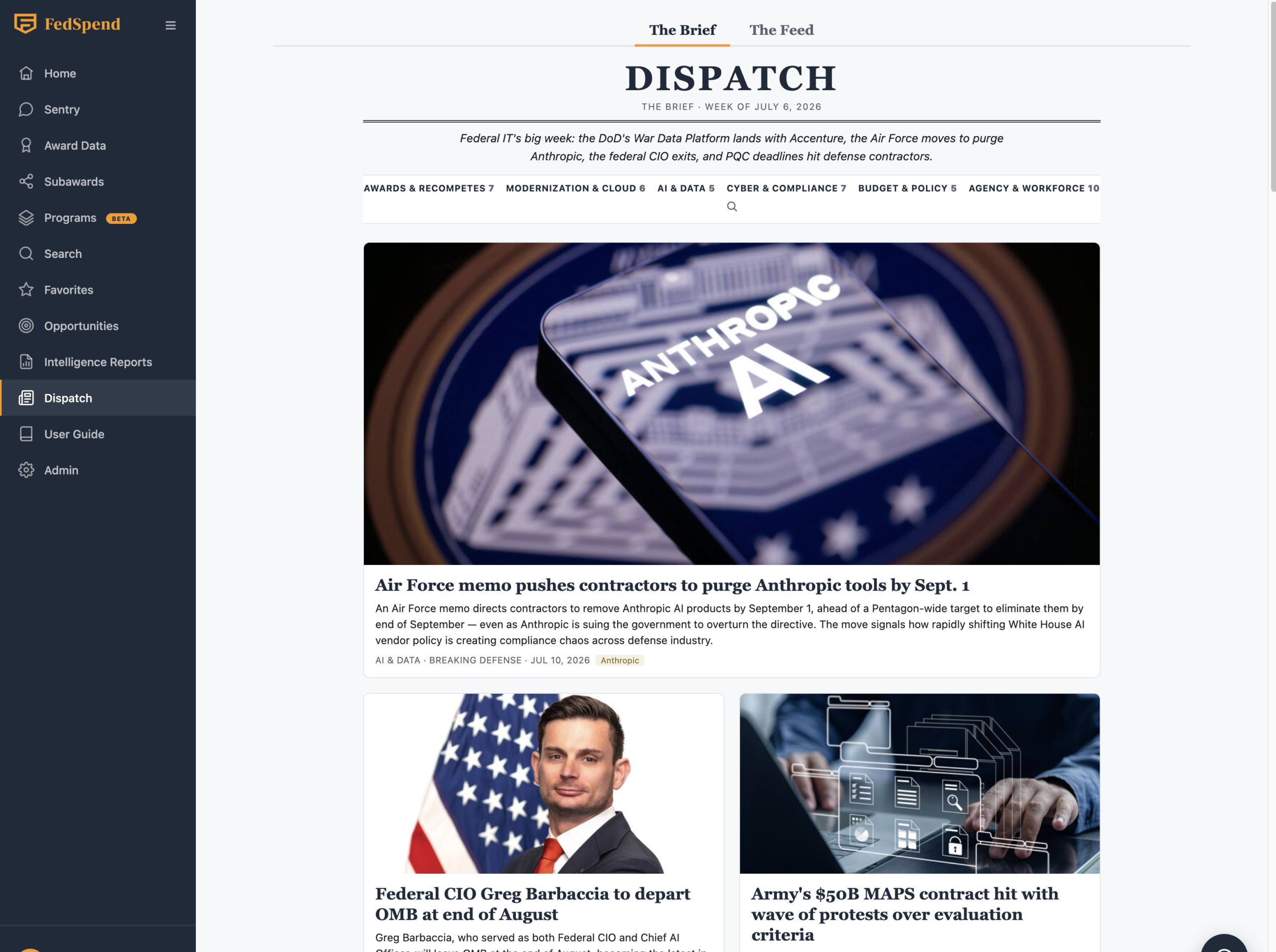 Dispatch: The Brief — weekly federal IT front page