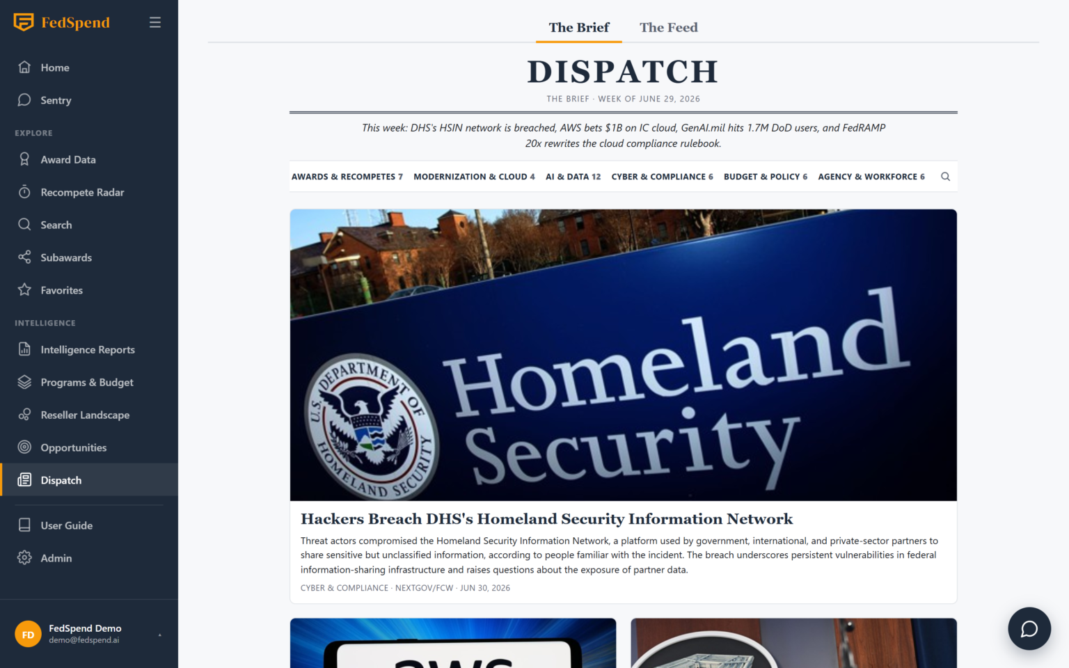 Dispatch: The Brief — weekly federal IT front page
